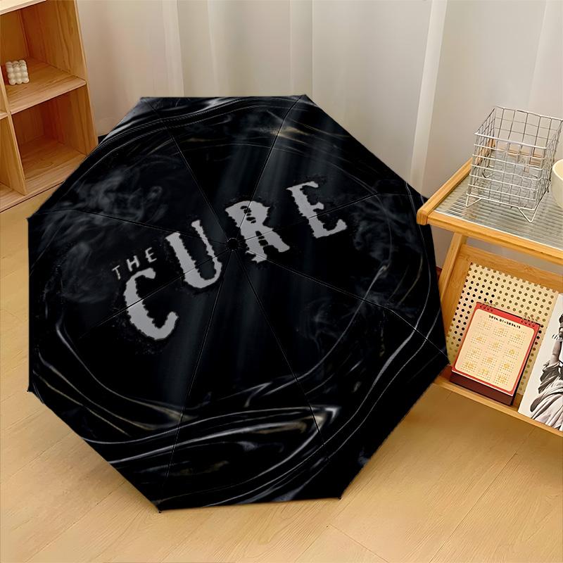The Cure Print 8?Ribs Automatic Umbrella Wind Resistant Lightweight Folding Umbrella For Outdoor Travel