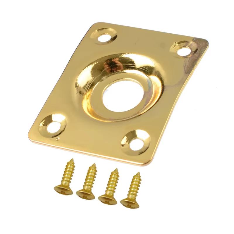 Square Metal Guitar Output Jack Plate Socket Cover Replacement Part For Electric Guitar Accessories
