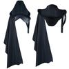 Men's Medieval Retro Solid Hooded Shawl Cloak for Halloween and Christmas.