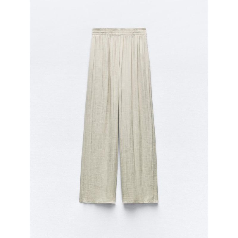 

Za 24 Summer New Product Women s Clothes Fashion Elegant Elegance Sweet Sexy Stretch Waist Wide Leg Pants 9929049 Champagne XS