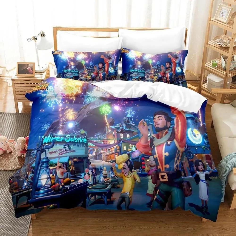 Comforter 3D Print Anime Game My Time At Sandrock Bedding Set Single Twin Full Queen King Size Bed Set Adult Kid Bedroom S