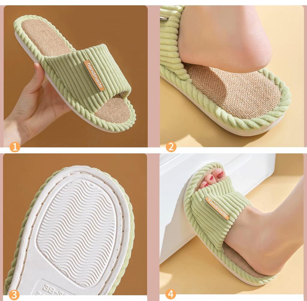 GenericBrands Indoor House Set of for and and Room Stylish Cotton and for and Office Use Slippers, 4, Guests, Spring, Summer, Fall, Women's Men's