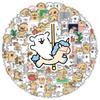 100PCS Cartoon Line Dog In The Book Cute Stickers DIY Kids Toys Laptop Luggage Skateboard Suitcase Guitar Graffiti Decal Sticker