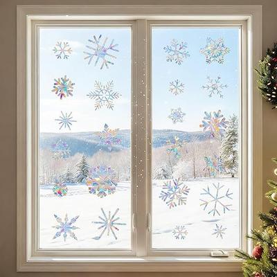 Laser Colorful Halloween Element Snowflake Static Glass Window Sticker Home Balcony Decoration Holiday Atmosphere Layout