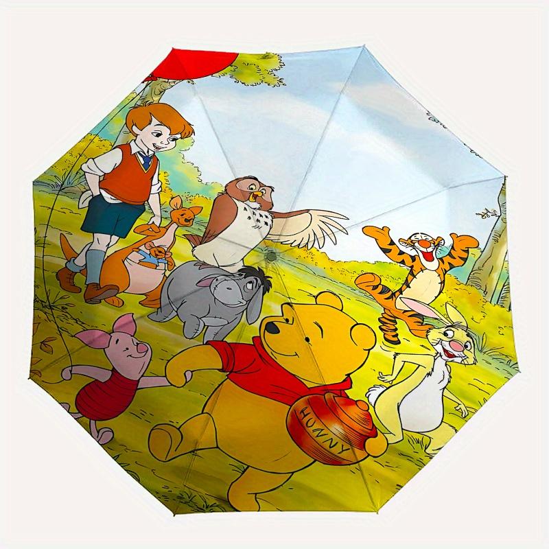 1 Auto Open Winnie the Pooh, Tigger Themed Colorful 8-rib Portable Umbrella for Men and Women, A Compact Commuting Companion Suitable for Da