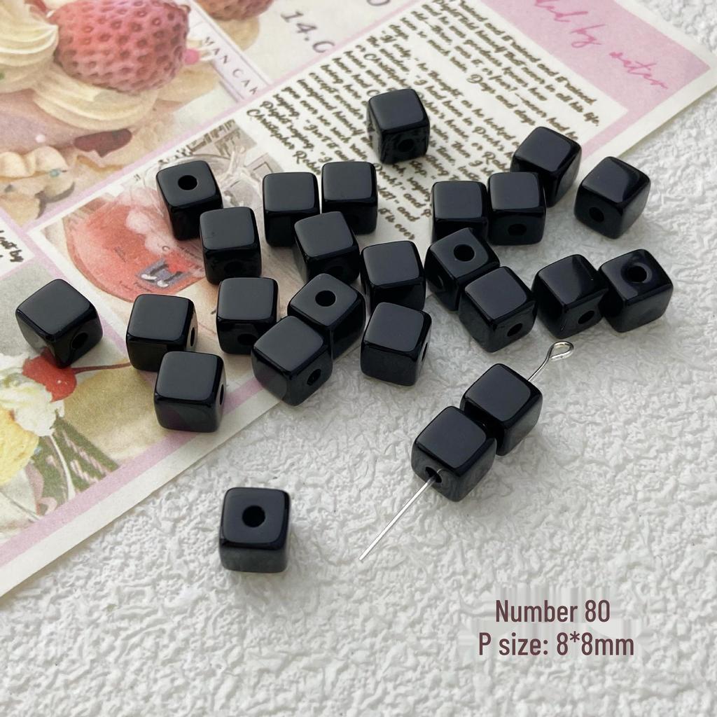 Solid Color Square Acrylic Beads: DIY Jewelry, Phone Chains, Hair Clips & Earrings Accessories