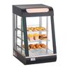 Aquecedor de Alimentos Comercial com Display de 3 Níveis, Aquecedor de Exibição de Alimentos de 800W com Luz LED, Armazenamento Superior e Prateleiras Ajustáveis, Aquecimento a Vapor de 30-85°C, 60 Qt / 57L