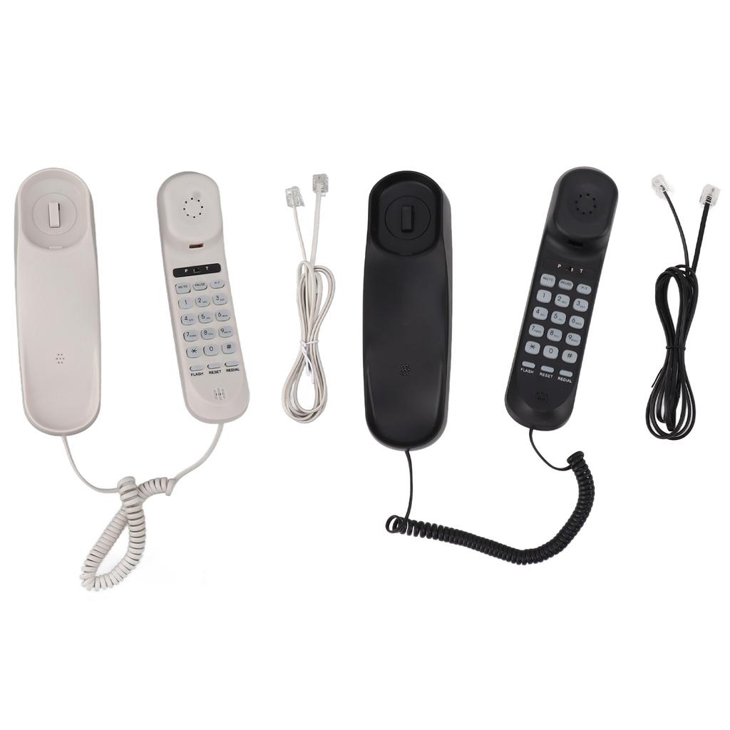 Corded Phone Multifunctional Clear Sound Adjustable Volume Wall Mountable Landline Telephone for Home Hotel  Corded Phone