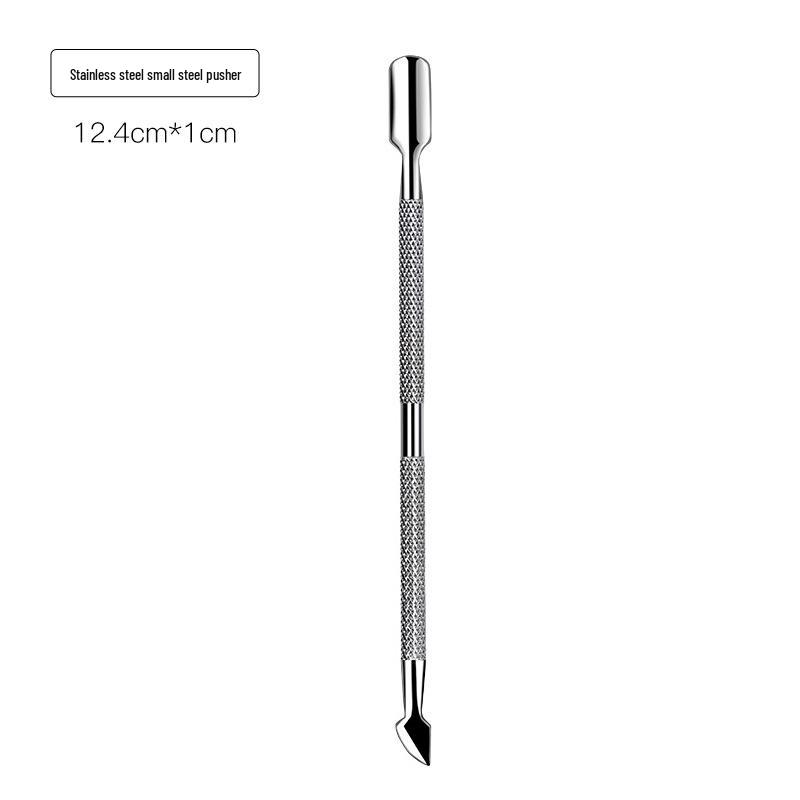 

Пушер для кутикулы и средство для снятия лака - Стальной инструмент для нейл-арта