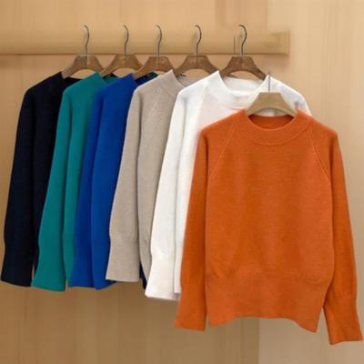 New Arrivals Open Run Women Long Sleeve Round Neck Sweater