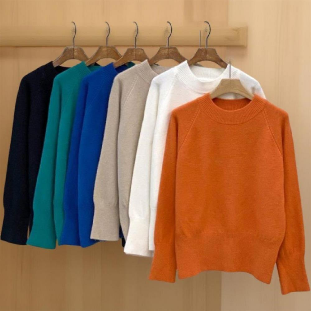 New Arrivals Open Run Women Long Sleeve Round Neck Sweater