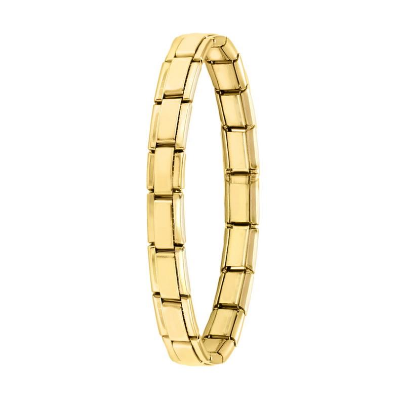 New Solid Color Women Men Jewelry DIY 9MM Width Italian Elastic Charm Bracelet Solid Color Stainless Steel Fashion Bangle