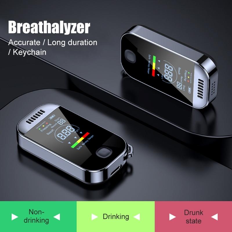 Üflemeli Alkol Test Cihazı Alkolmetre LCD Ekran Alkolmetre Taşınabilir Dedektör Sürüş İçin Hızlı Doğrulukta Yanıt