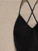 Solid Color Special Thread Fabric One Piece Sexy Bikini Swimsuit Women Fashion Elegant Beach Vacation Swimwear