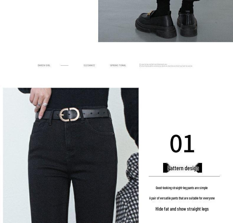 Dámské letní zeštíhlující černé džíny cigaretového střihu s vysokým pasem a rovnými nohavicemi