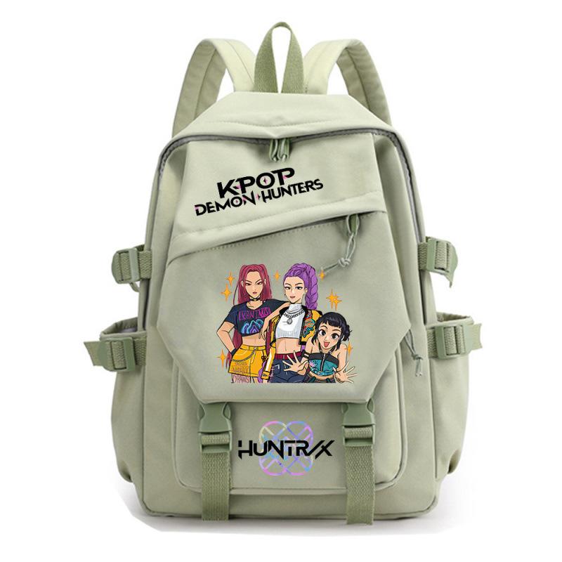 Large Capacity Schoolbag with Shoulder Strap; Student Three-piece Pencil Case Set