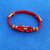 Adjustable Red Hand-Woven Horse Year Bracelet for Men & Women