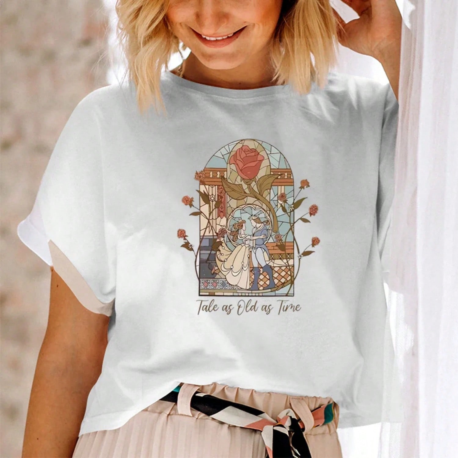 Tale As Old As Time T-Shirt Princess And Prince Shirt Family Amusement Park Vacation Fashion Top Magical Kingdom Short Sleeve S разноцветный