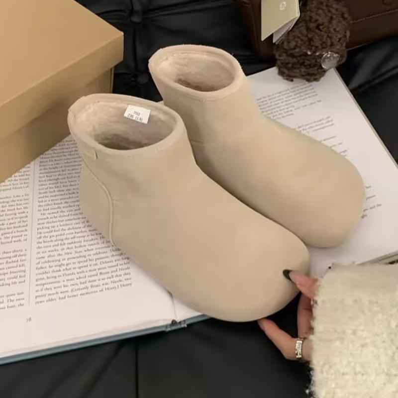 Flats Women Ankle Snow Boots Suede Warm Shoes Winter Cozy Woman Cotton Boots 2025 Casual New Botas Para Mujer Zapatos