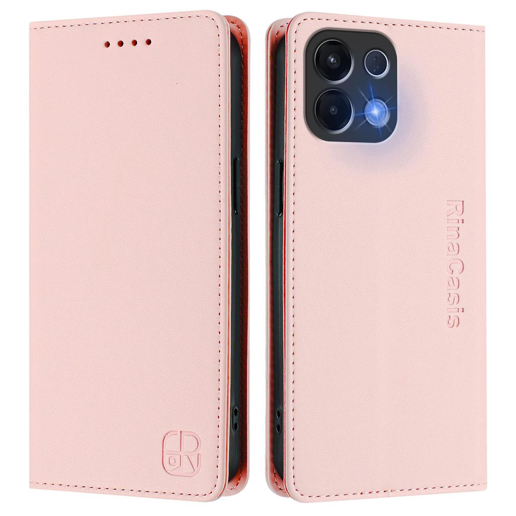 For Oppo K13 5G Leather Case RINACASIS RC01 Phone Cover with RFID Blocking Wallet Stand