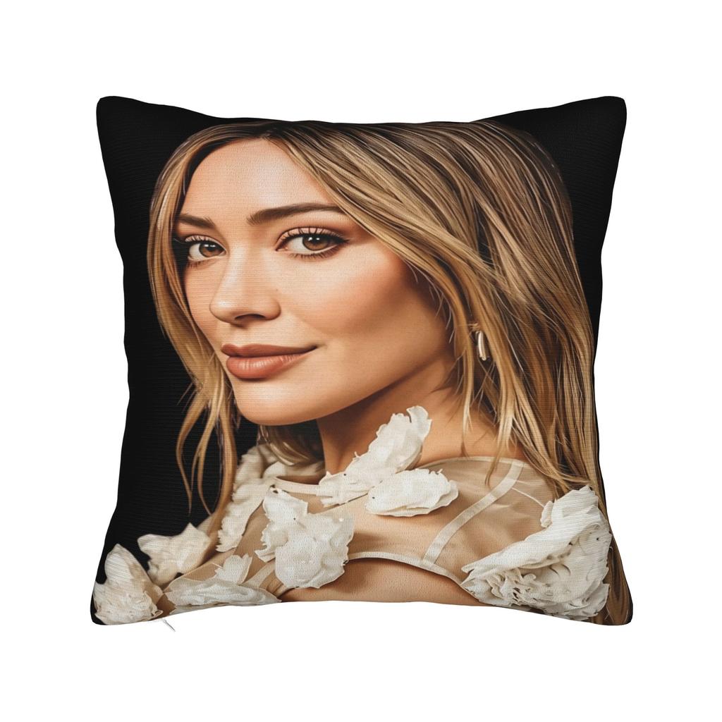 Hilary Duff Lucky Me Tour Pillow Case  Comfy Pillow Cover Cute Funny Pillowcases For Sofa Bedroom Home Decor