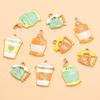 Stainless Steel Enamel Drip Phone Charms: Ice Cream & Teacup Styles for DIY Bracelets