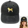 Shiba Inu Embroidered Baseball Cap Animal Puppy Washed Retro Dad Hat Men's and Women's Leisure Sports Visor