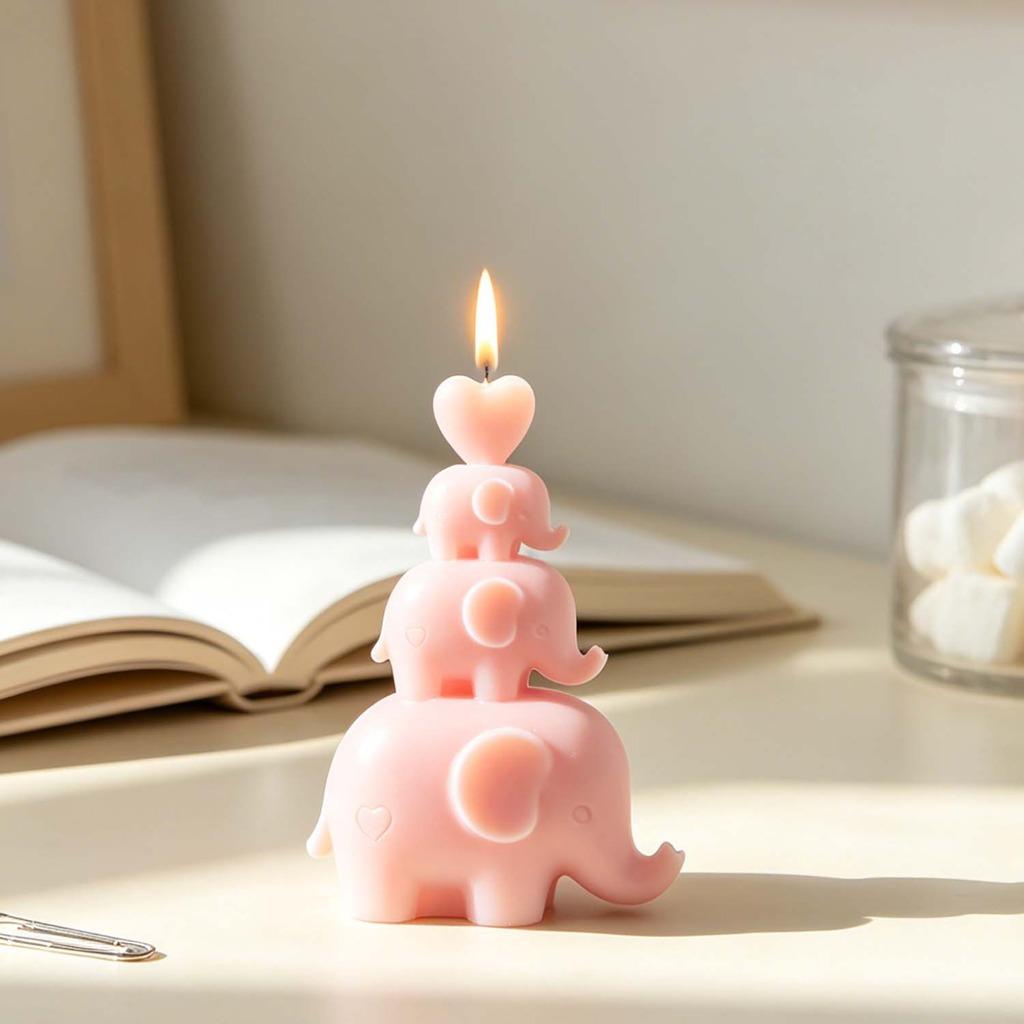 Heart Elephant Mold Flexible Candle Mold Diy Candle Mold Vivid For Diy Crafting Teaching Activities Home Decoration