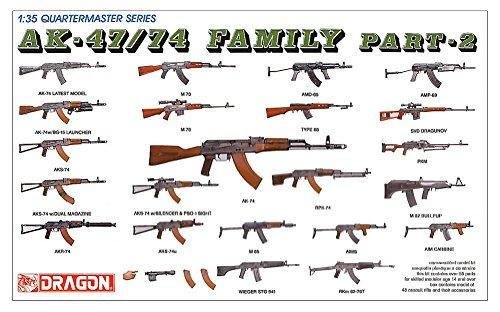 

PLATZ Dragon 1/35 Soviet Army Weapon Set AK-47/74 Rifle Family Part 2 Plastic Model Kit DR3805