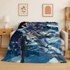 Couverture Flamboyante Robot Robotique Dessin Animé Classique Gundam Couverture Douce et Chaude pour Chambre à Coucher Salon Lit Voyage Camping Pique-nique Enfants