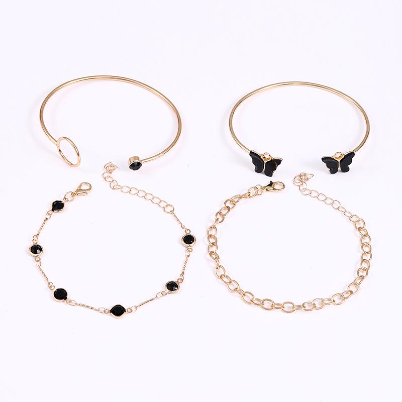 

Элегантный многослойный браслет-бабочка - европейский и американский стиль INS, роскошные украшения для женщин