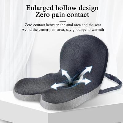 Ergonomic Office Chair Cushion with Backrest, Soft Washable Pad for Hip and Waist Relief, Supportive Seat Pillow