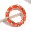 Vintage Acrylic Bamboo Beads Bracelets for Women Fashion Resin Chunky Tube Beaded Stretchy Stackable Bracelet New Jewelry Gift