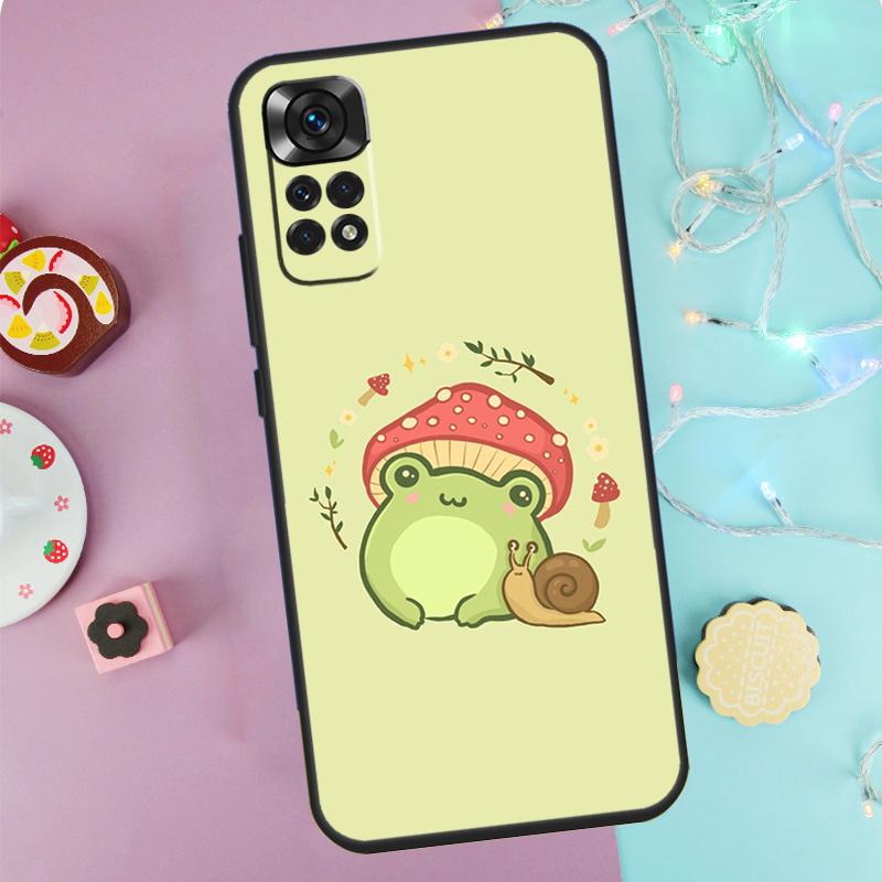Kawaii Frog Case For Xiaomi Redmi Note 14 13 12 11 10 9 Pro 9S 10S 11S 12S Redmi 10C 12C 13C 14C Cover