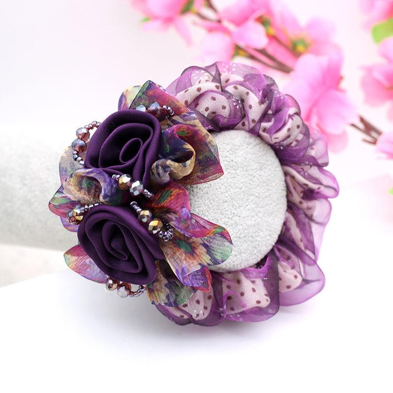 Flower Hair Band Elegant Women'S Rubber Band Simple Large Scrunchies Hair Accessories For Women