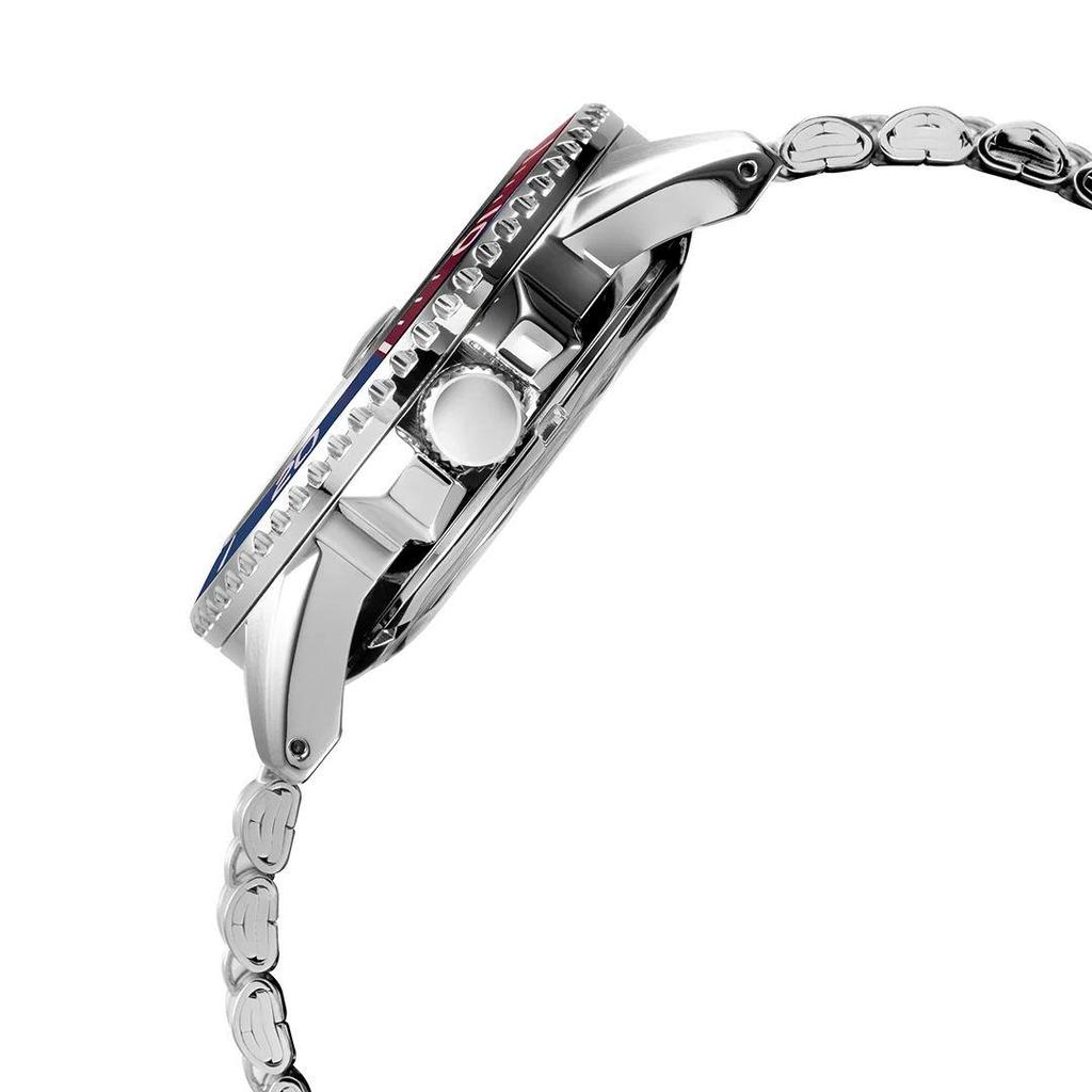 ΑΛΜΠΑ (Από τη Seiko) Αυτόματο Ανδρικό Ρολόι από Ανοξείδωτο Ατσάλι με Μπλε Καντράν AU4051X1