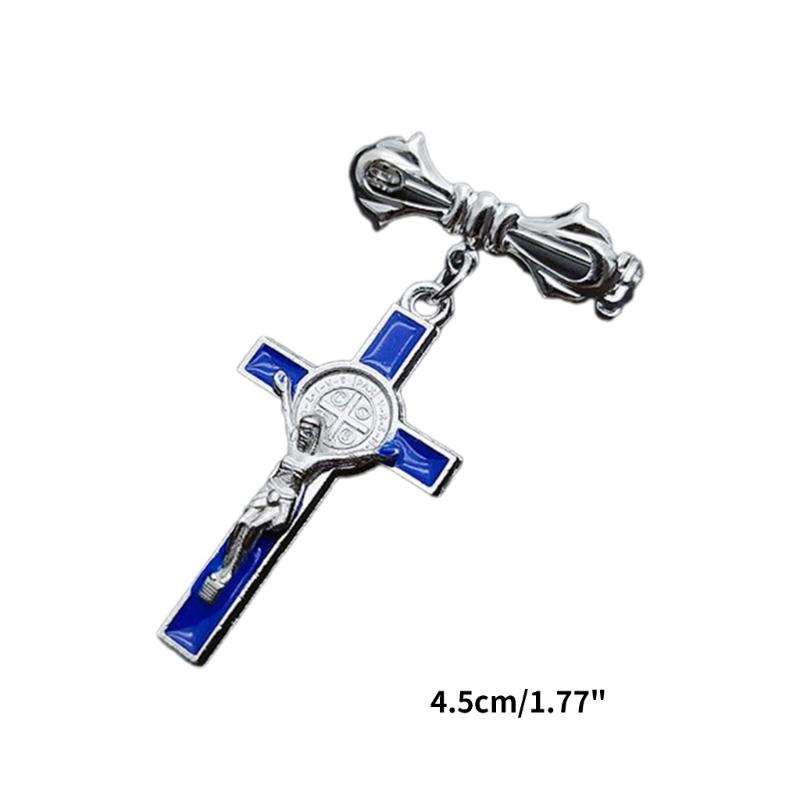 Simple Cross Pendant Brooch Lapel Pins Vintage Dress Jackets Backpacks Badge Jewelry Fashion Clothing Pin Unisex Gifts
