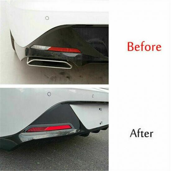 For Hyundai Sonata 2020 2021 Carbon Fiber 2X Rear Fog Lamp Light Cover Trim