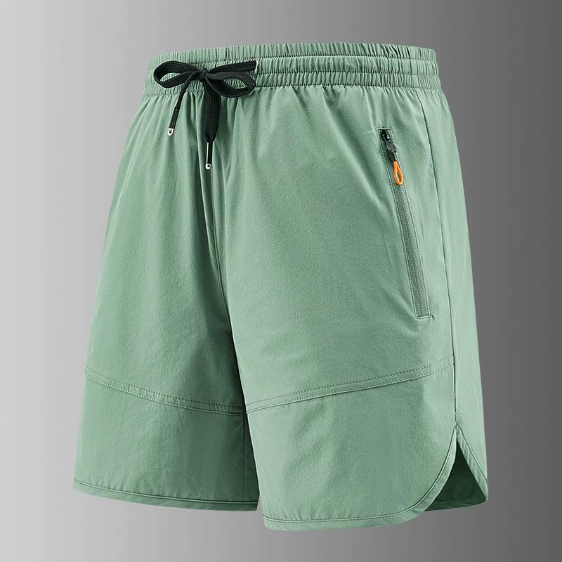 Pánské šortky jednobarevné, letní prodyšné ležérní pětikvartální kalhoty, šortky nadměrné velikosti, volné sportovní ležérní