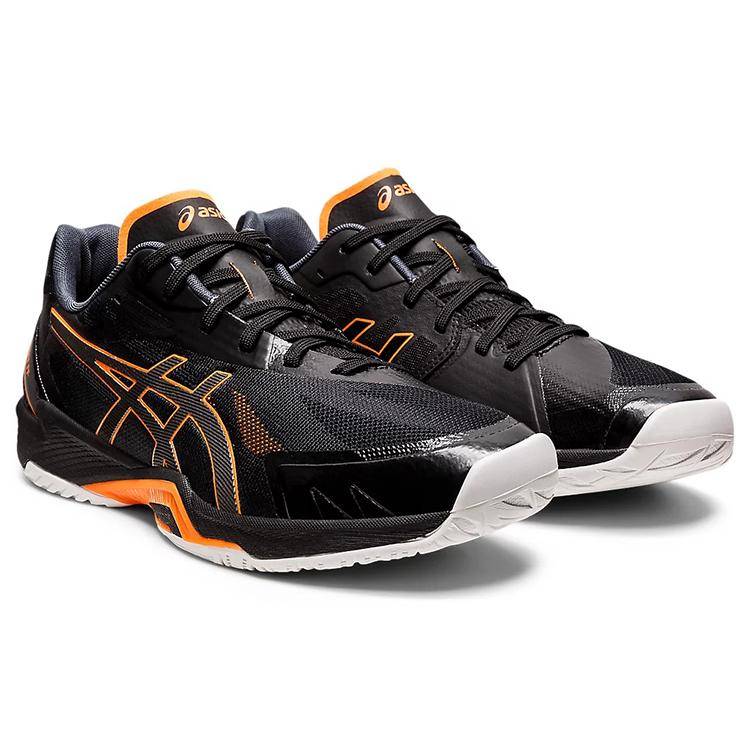 ASICS Fabric Fashion Abrasion Resistant Coverage Support Low top Training Shoes Men's Black Orange 1053A042-001