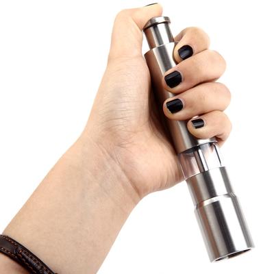 Silber Edelstahl Daumen drücken Salz Acryl Pfeffermühle Gewürzsauce Müller Mahlen für Home Kitchen Tools