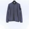 (L,Wu Lan 604)Classic Stone Correct Version Solid Color Round Neck Badge Long Sleeve Men And Women Same Style Sweatershirt Island Couple