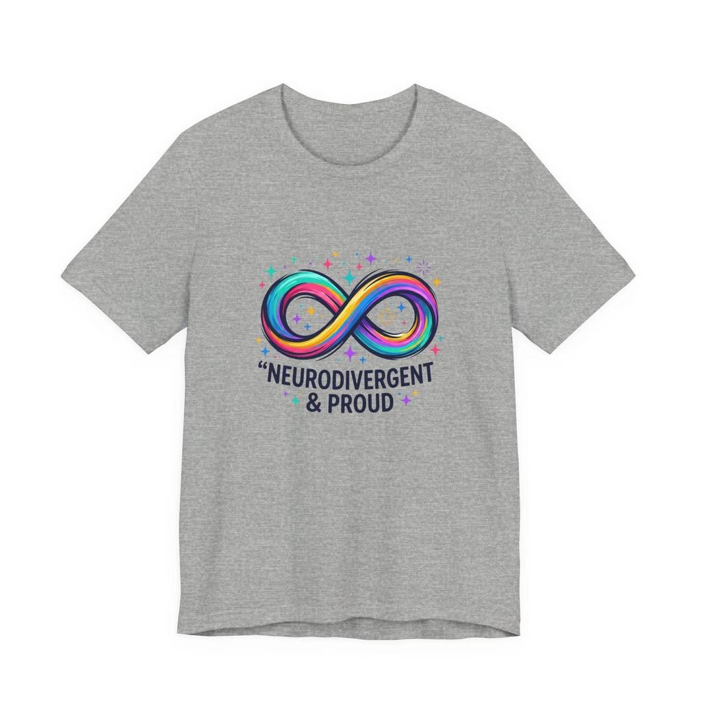 Neurodivergent & Proud Infinity Symbol T-shirt | Rainbow Neurodiversity Tee