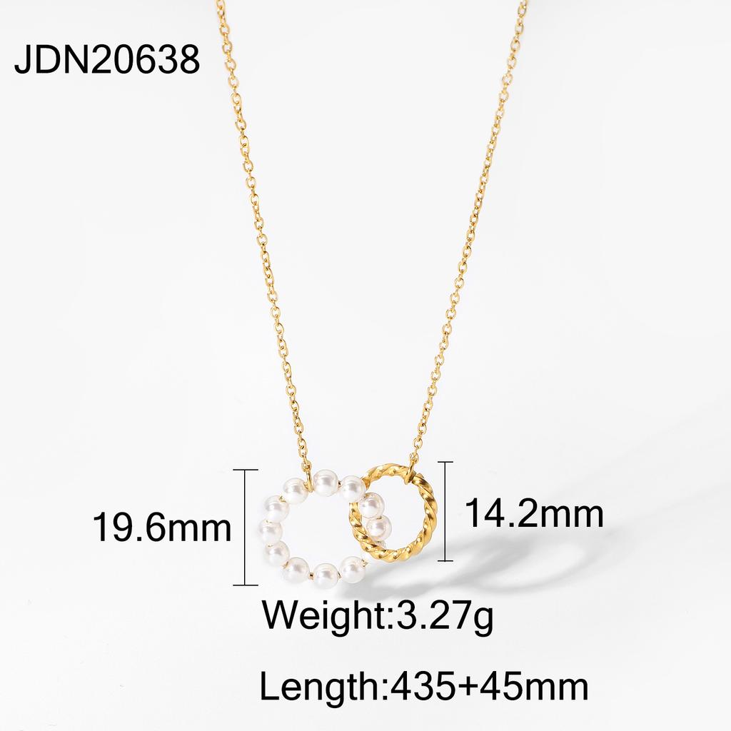 Twelfth Birthstone Pearl Necklace Necklace Stainless Steel Clavicle Chain Accessories