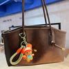 Cute Cartoon Picnic Adventure Butter Bear Keychain Cute Bag Charm Pendant
