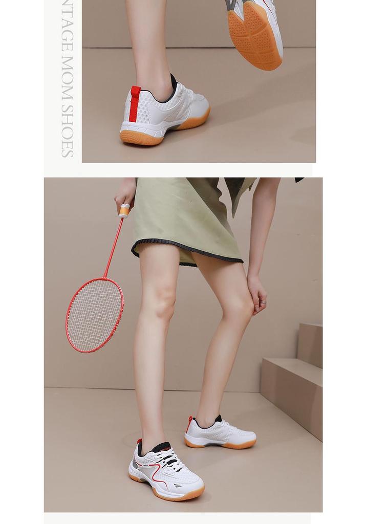 Summer Breathable Badminton & Tennis Shoes for Men & Women – Professional Training with Rubber Sole