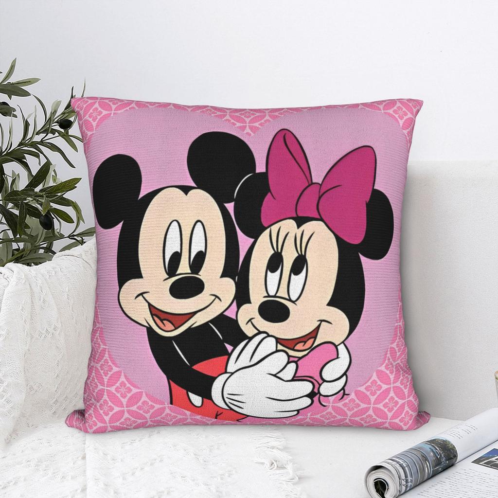Mickey Maus und Minnie Maus Kissenbezug Polyester Kissen für Sofa Cartoon , Kreativer Kissenbezug Heimdekoration