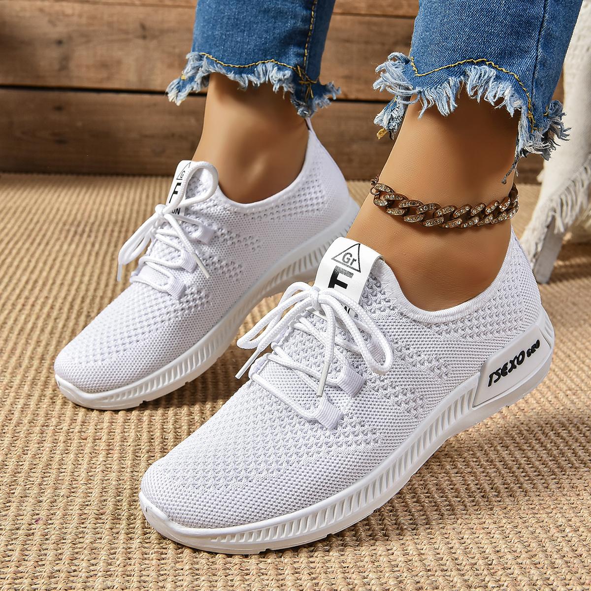 Men Women Summer Spring Autumn Casual Sports Flat Shoes Breathable Comfortable Mesh Fashion New Flat Fashionable Round Toe Elegant Women s 36