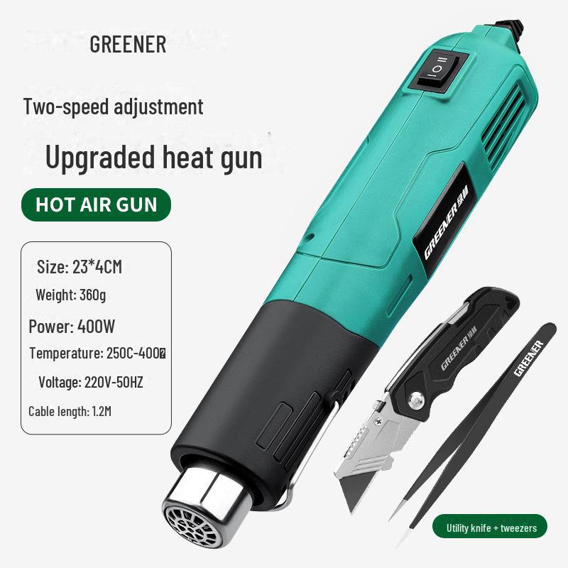 Green Forest High-Temperature Heat Gun for Film Shrinking & Mobile Repair