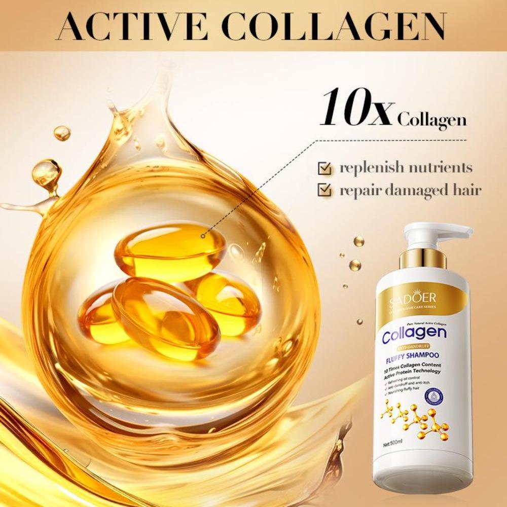 500ml Collagen Amino Acid Shampoo, Deeply Moisturizes The Scalp, Controls Oil and Removes Dandruff, and Makes Hair Smooth